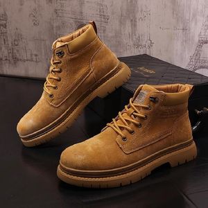 Botas de tornozelo masculinas moda masculina estilos vintage botas casuais sapatos de plataforma confortável sapatos de skate 10a31