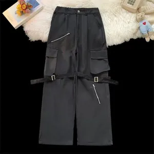 Spodnie męskie wiosenne i jesień marka mody amerykańska design sens pass ubrania robocze proste rurka luźna wszechstronna chłodna swoboda