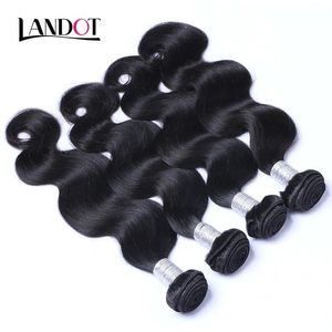 Wefts Indian Body Wave Virgin Hair Nieprovered Indian Remy Human Hair Weave Wavy 3/4 Bundle 100g/PCS