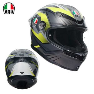 Hjälmar Moto AGV Motorcykeldesign Säkerhet Comfort Italian Agv Men's and Women's Motorcykel Riding Helmet 3C Certified Anti Fog Lightweight Breathable K6 K0T3