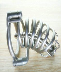 Dispositivi di castità maschile Ultimo Bondage Restraint Enforcer Lungo Birdlocked Gabbia per uccelli Imbracatura sessuale Permanente Cbt Schiavo del pene uretrale T3303219