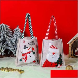 Decorações de Natal Bolsa de Pano Papai Noel Crianças Sacos de Doces para Festa Festival Home JN10 Drop Delivery Jardim Festivo Supplie Dh0L7