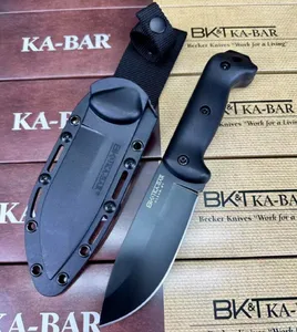 KA-BAR BK2 Becker Coltello a lama fissa dritto Manico in ABS Tattico Autodifesa Strumento EDC Coltelli da caccia da campeggio tascabile a3005 Migliore qualità