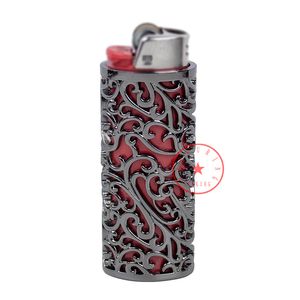 Latest Colorful Hollow Pattern Smoking Metal J6 Lighter Case Casing Shell Protection Sleeve Portable Oversleeve Innovative Herb Tobacco Cigarette Holder DHL