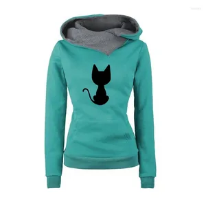 Hoodies femininos moletom feminino outono inverno moda impressão padrão casual velo pullovers jaqueta senhoras roupas com capuz