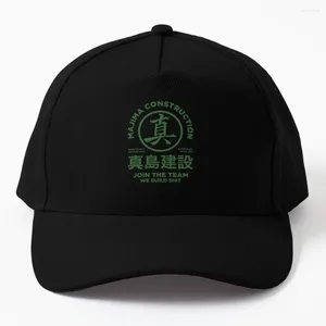 Boll Caps Majima Construction Baseball Cap Black Hat Man Luxury Mens Kvinnor