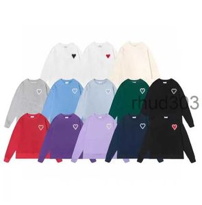 Desigenr Ami Hoodie für Herren und Damen, Sportbekleidung, Oberteile, Blusen, Unisex-Kleidung, Aussehen, T-Shirts, langärmlig, Rundhalsausschnitt, einfarbig, Buchstaben, Herzen, dünn, O-Ausschnitt, Oberbekleidung, 8V53, 8V53