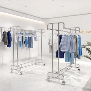 Hangers Fancy Clothes Interior Shop Design Retail Garment Store Furniture Boutique Clothing Fitting Displays