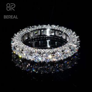 Atacado real 10k 14k 18k ouro sólido moissanite eternidade banda de noivado anel gelado vvs laboratório cultivado diamante anel de casamento