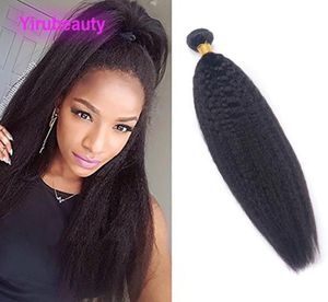 Peruvian One Bundle Kinky Straight 1 Piecelot Yaki Straight Double Hair Wefts Weaves 95100gpiece Virgin Hair8273677