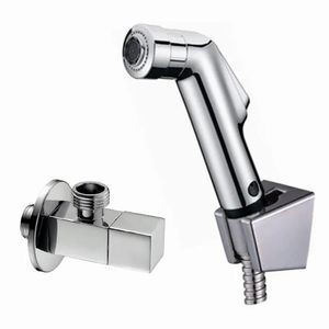 Faucets brass copper angle valve bathroom Sprayer ABS hand held shower and holder with toilet bidet shattaf spray toilet shower set BD111