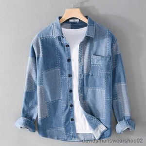 Men's Casual Shirts Black Blue Men's Denim Shirt 2023 Spring and Autumn New Business Casual Loose Jean Jacket Male Trend 100% Cotton Shirts