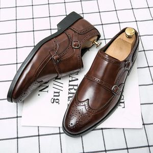 Formalna sukienka Wedding Business Men ręcznie robione mieszkanie skórzana biuro Mężczyzna oddychający Oxfords Garniwa buty 38-48 240102 446