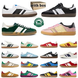 With Box Handball Spezial Gazelle Designers Casual Shoes Men Womens Yellow Black Grey Clear Brown Blue White Pink Mens Womens Trainer Outdoors Sports 36-45