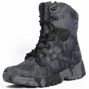 Botas ao ar livre homens camuflagem forças especiais respirável confortável durável deserto vulcanizar sapatos neve calçado de inverno