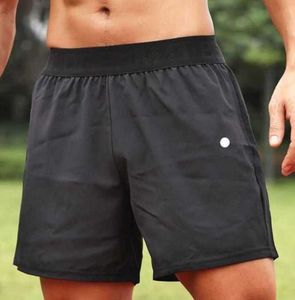 Lulus Men Yoga Sports Shorts Outdoor Fitness Quick Dry Lululemens Solid Coluary Running QuarterPant 152