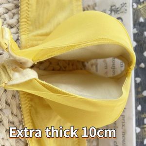 Pantaloni Reggiseno Extra Spesso 10 cm Petto Piccolo Arricciato e Intimo Ispessito Petto Piatto da Donna Senza Anello in Acciaio Lingerie per Donna