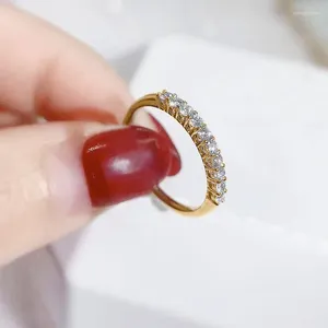 Cluster Rings WUKALO Chic Thin For Women With Dazzling CZ Stone Daily Collocation Delicate Accessories Fancy Gift Wedding Bands Jewelry