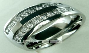 Seu anel masculino de aço inoxidável sólido anel de noivado de casamento tamanho de 8 9 10 11 12 13 14 154696314