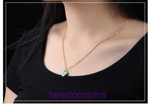 Pendant Necklace Tie Home Collar Chain Designer Jewelry Tifannissm Korean titanium steel t home peach heart necklace star with the same dripp Have Original Box