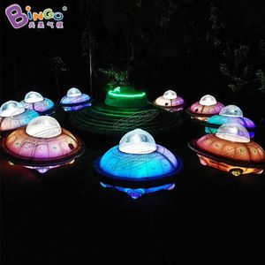 Swings Custom Made UFO Models Inflatable Spacecraft Space Theme Decoration For Advertising Event With Air Blower Toys Sports