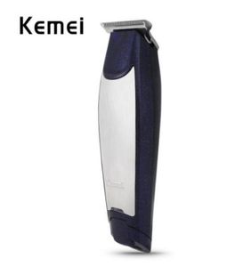 Kemei km5021 cortador de cabelo masculino máquina de cortar cabelo recarregável tesoura barbeiro aparador com 3 pentes guia 3624027