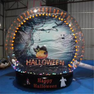 Swings Custimized Easter Backrop 2m diameter Inflatable Snow Globe Photo Booth For Christmas Halloween Birtyday Festival party Decoration