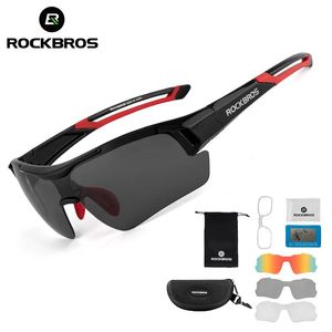 Solglasögon Rockbros Cycling Polariserade glasögon Bike PhotoChromic Outdoor Sports Solglasögon MTB PC Goggles Eyewear 5/3 Lens Bicycle Accessory