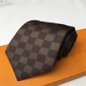 JRFS 2024 Wedding New Men Ties fashion Silk ens luxury necktie damier quilted ties plaid designer tie silk tie with box black blue white