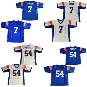 7 Alex Moran Blue Mountain State 54 Thad Castle Football Trikot Blue White Moive Football Trikot kostenloser Versand