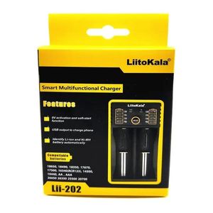 Chargers Liitokala Lii202 18650 26650 16340 RCR123用バッテリー充電器14500 LifePO4 1.2V NIMH NICD充電式バッテリー