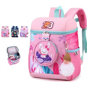Cartoon Large Capacity Primary School Girls Schoolbag Stationery Organizer Princess Backpack Send Pendant 240102