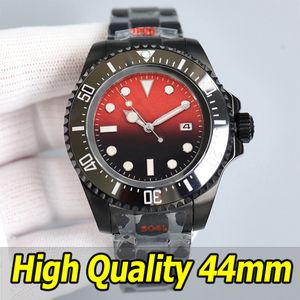 Mens Watch Designer Watches High Quality Luxury Watch 44mm Ceramic Automatic Movement Watch Black Watchcase rostfritt stål Lysande vattentät safir med låda