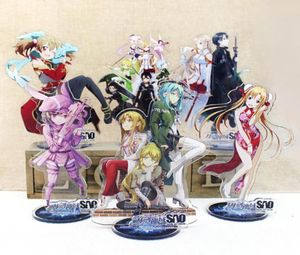 Portachiavi Sword Art Online Personaggio anime Insegna in piedi Supporti in acrilico bifacciale Piastra modello Decorazione da scrivania Compleanno Regalo di Natale6712062
