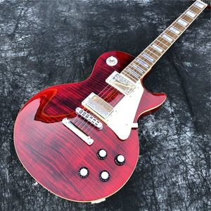 Grote Red Flame Maple Guitar Electric Guitar Solid Cake Chrome Sprzęt