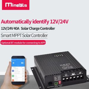 Akcesoria 40A kontroler MPPT ładowarka słoneczna 12V 24 V Wsparcie Bluetooth App LCD Auto Solar Panel Regulator do domów silnika akumulatora litowego