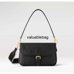 Axel 2023 Diane Satchel-väska med Jacquard tvärkroppsband präglad läderkräm Full Black Houlder Bags Classic Vintage Cross Body