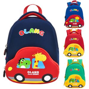 Cartoon Car Children School Bags Girls 3D Cute Design Kindergarten Kid Anti Lost School Ryggsäckar för pojkar Gift Mochila Escolar 240102