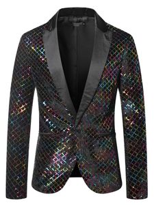 HOO 2024 Men's Autumn Wear Fashion Tailored blazer Sequined Plaid Casual blazer European Size 240102