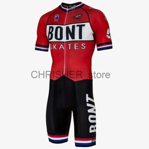 Set Cycling Jersey uppsättningar av BoNT Men Pro Team Inline Speed ​​Skating Racing Suit Skinsuit Fast Skate Triathlon Clothing Cycling Clothes Jump