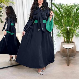 Ubranie etniczne Arabia Saudyjska Długa sukienka Autumn Winvet Abayas for Women Rleeve Dubai Błyszcząca miękka muzułmana szczupła szata