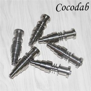 Bar gr2 universal domeless titanium nail titanium gr2 nails 10mm 14mm 18mm glass bong water pipe 6in1 titanium dab nail dab rig