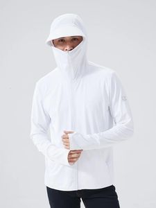 Verão UPF 50 UV Proteção Solar Casacos de Pele Homens UltraLeve Sportswear Com Capuz Outwear Blusão Jaquetas Casuais 240103