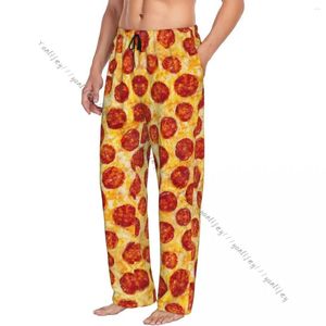 Pizza de pizza de pizza de pizza para homens de pijama de pijamas de pijamas calças salounge sono de fundo do sono