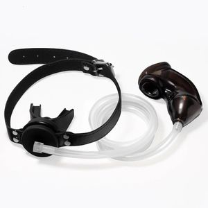 Giochi per adulti Gabbia di castità con piscio Orinatoio Flusso in bocca Plug Gag Cateteri Cazzo Fetish Schiavo BDSM Giocattoli sessuali per uomini Donne 240102