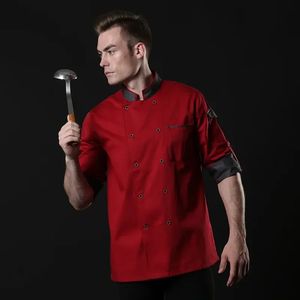 Manga longa restaurante cozinha chef uniforme el cozinhar jaqueta catering geral 240102