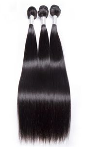 10A Grade Human Hair Bundles 3 Bundles Straight Virgin Hair Extension Indian Peruvian 130 density Virgin Hair3470228