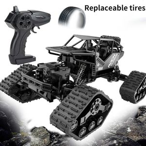 Car 1:14 Crawler Climbing Rc Cars Buggy Stunt Car 2in1 Caterpillar Band Truck Radio Controlled Children Toys Gifts