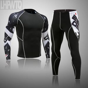 Underpants Men's Ski Thermal Underwear Set Motorcycle 4 Seasons Skiing Warm Base Layers Sportwear Tight Long Shirt & Tops Set Clothing