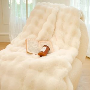 Noahas Zima jesienna ciepło imitacja futra Pluszowa koc super miękkie koce sofy sofy sofa puszysta kocowa kanapa sypialnia 240103